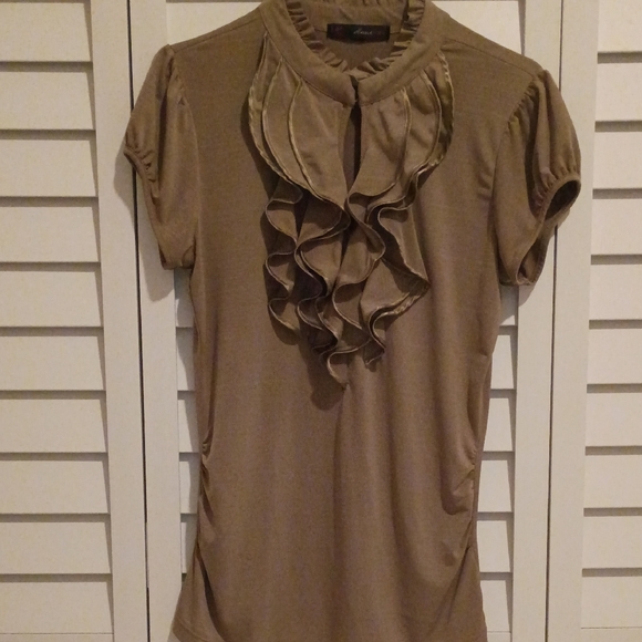 Elegant Ruffle Front Blouse - Picture 1 of 2